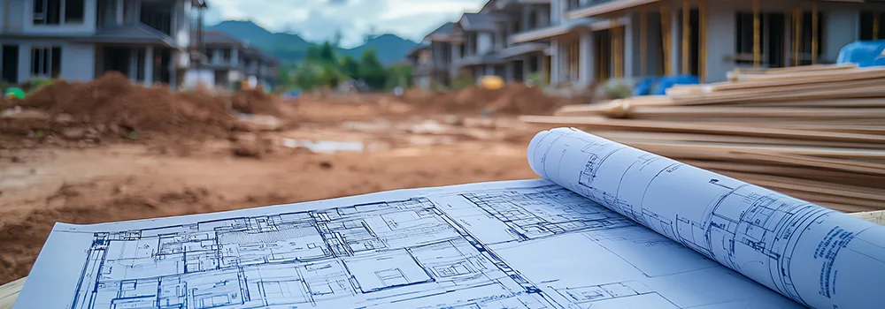 Plans at a new home site, the stage when a notice of commencement is recorded