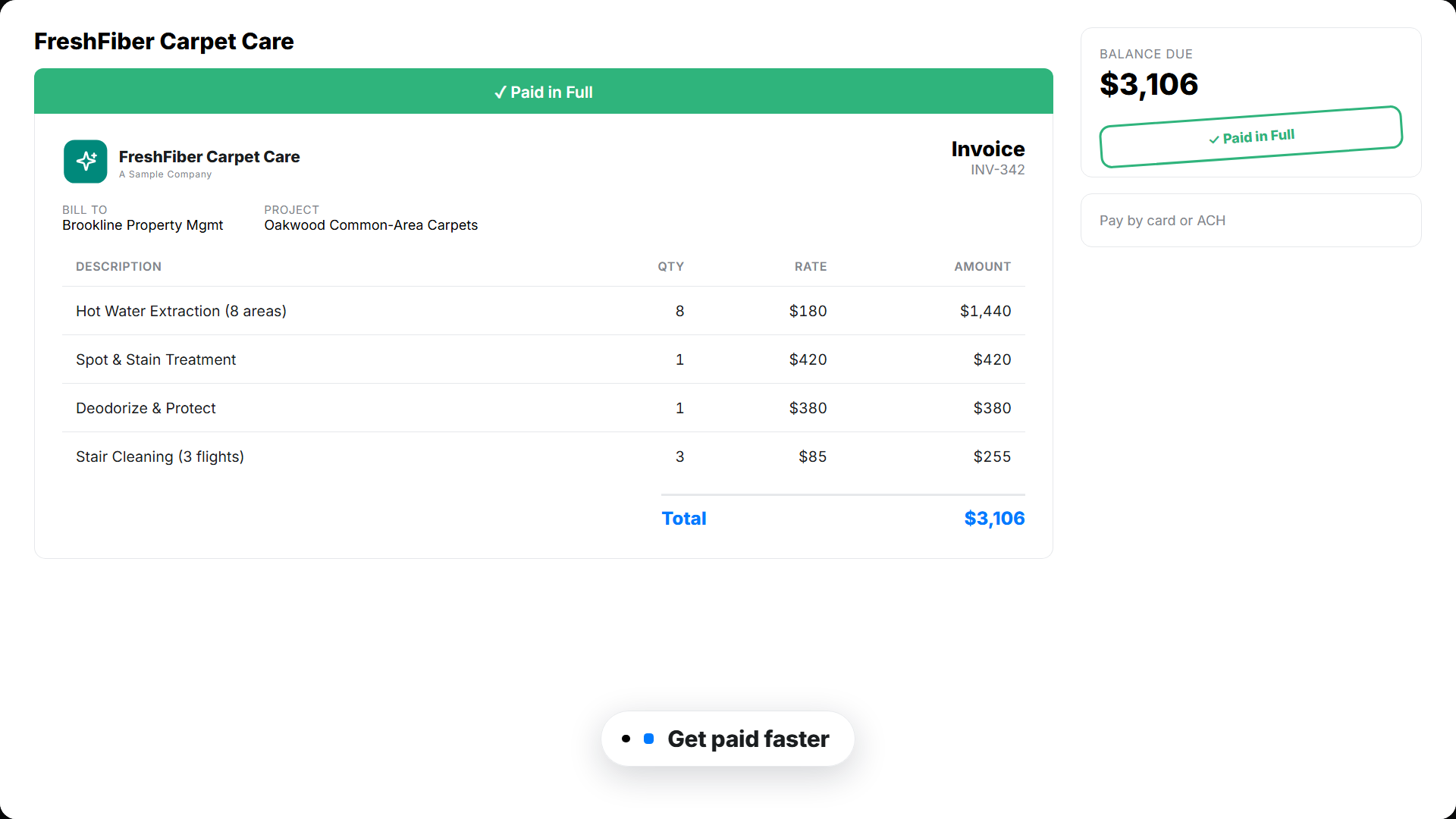 carpet cleaning paid portal