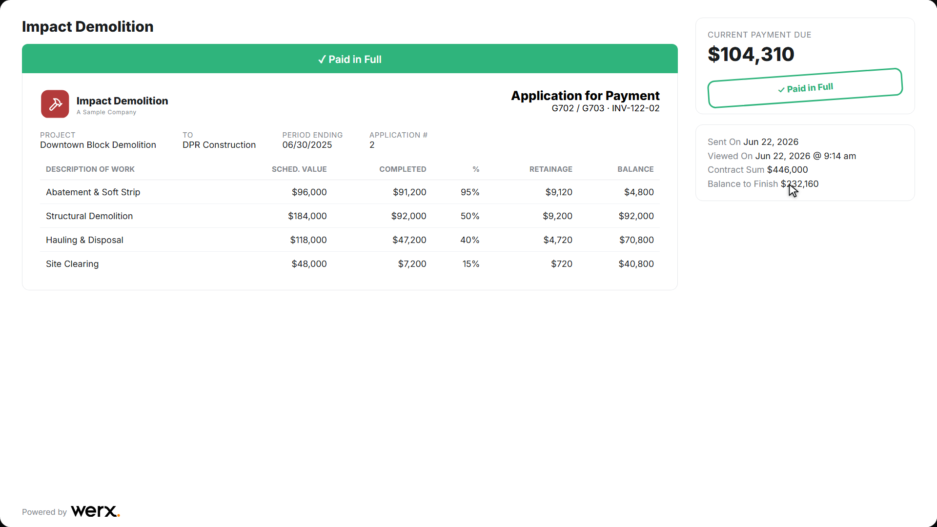 demolition aia paid portal