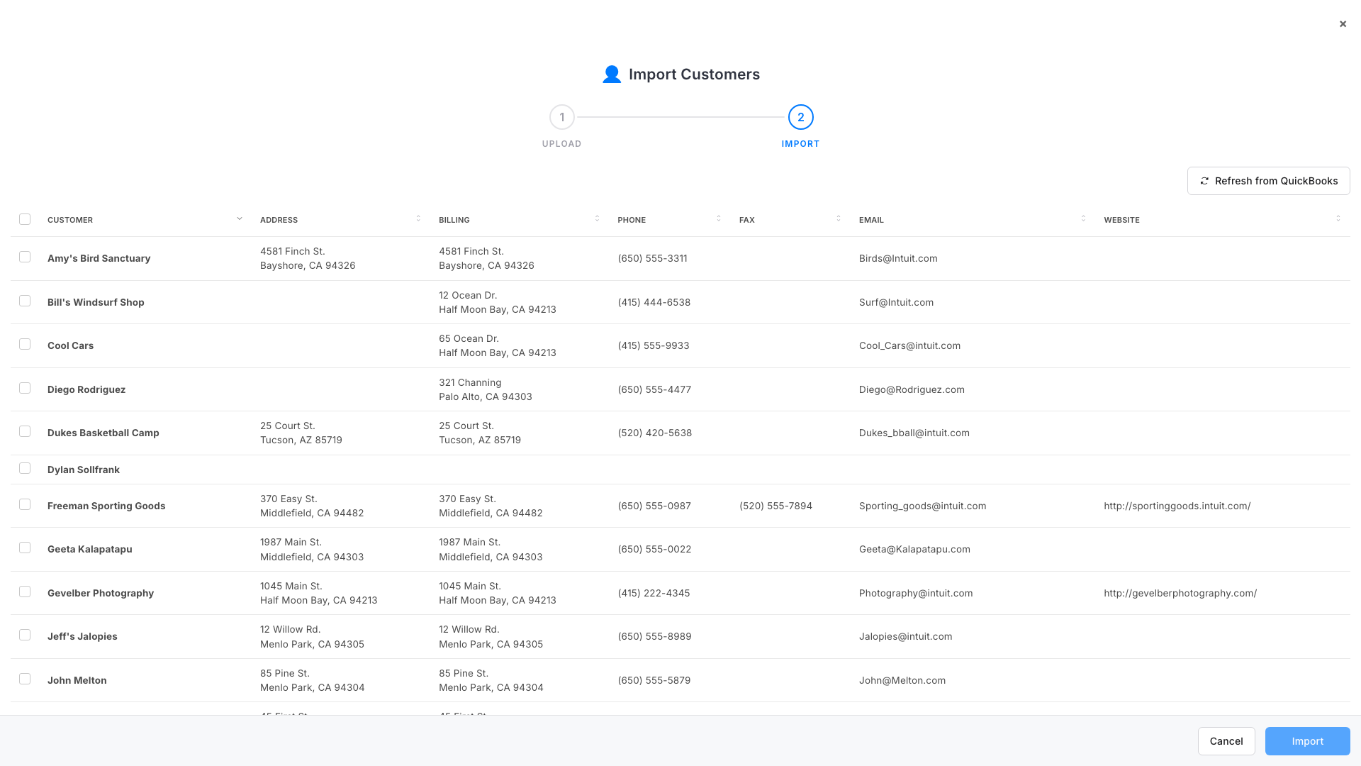 kb import qbo customers