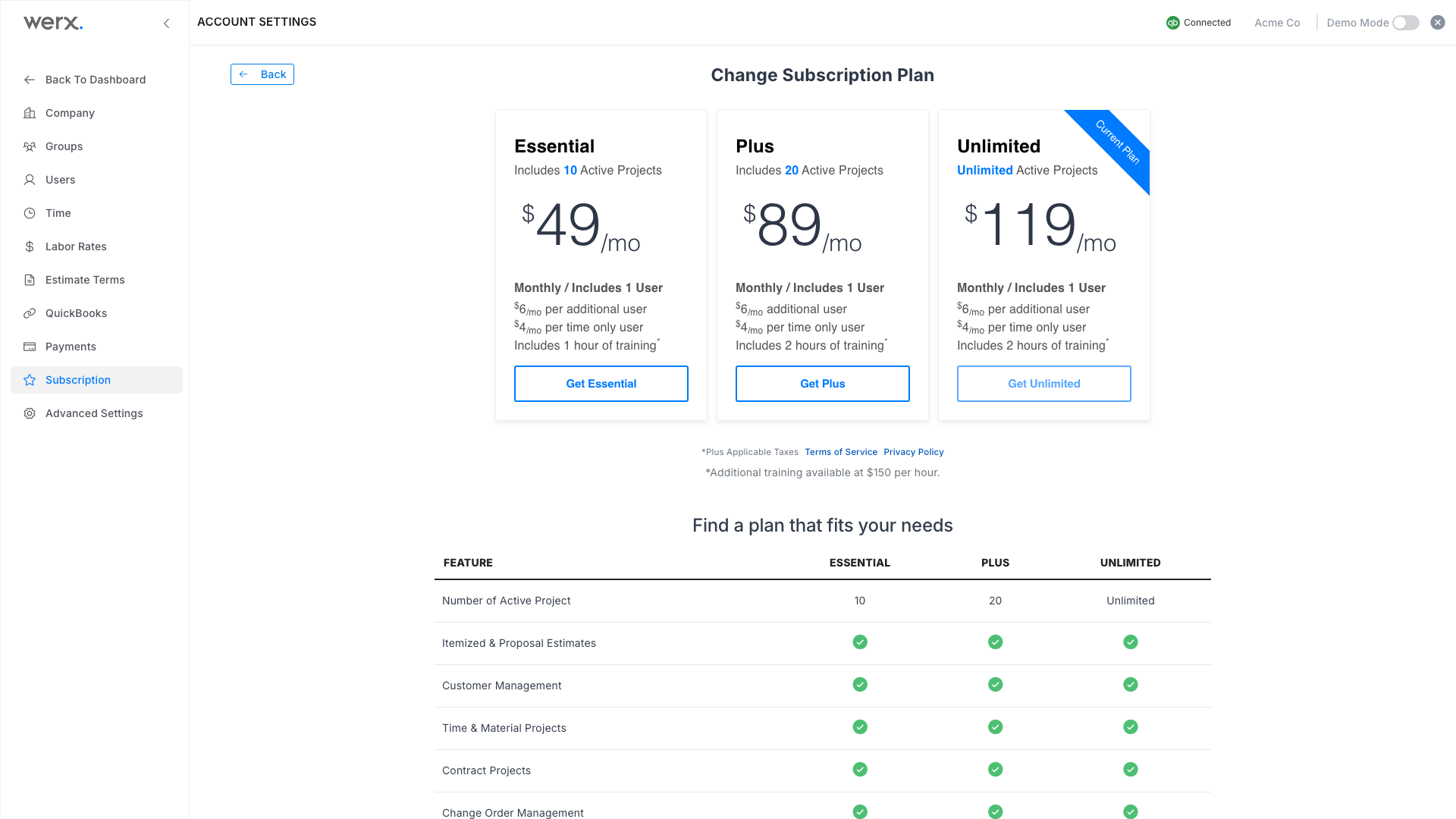 kb subscription plans